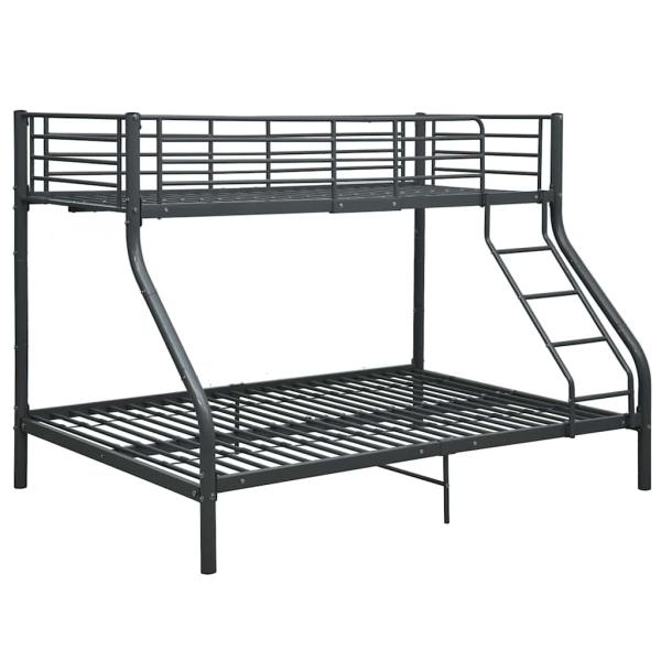 Etagenbettgestell Schwarz Metall 140x200 cm/90x200 cm