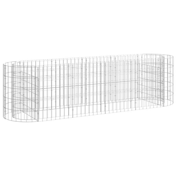Gabionen-Hochbeet Verzinktes Eisen 190x50x50 cm