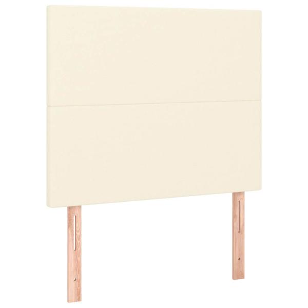 Boxspringbett mit Matratze Creme 80x200 cm Kunstleder