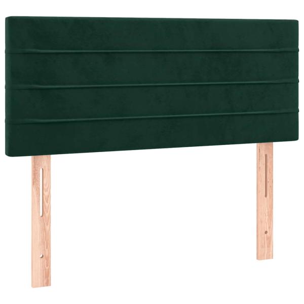 Boxspringbett mit Matratze Dunkelgrün 120x200 cm Samt