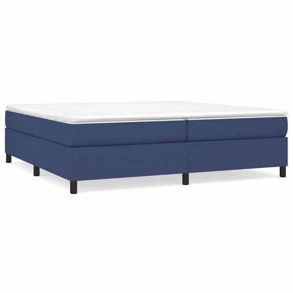 Boxspringbett mit Matratze Blau 200x200 cm Stoff