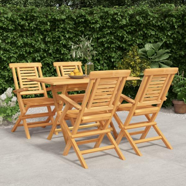 ARDEBO.de - 5-tlg. Garten-Essgruppe Massivholz Teak