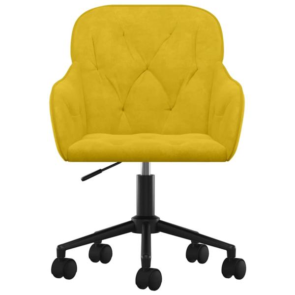 Bürostuhl Drehbar Gelb Samt