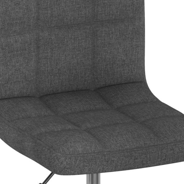 Drehbarer Barhocker Dunkelgrau Stoff