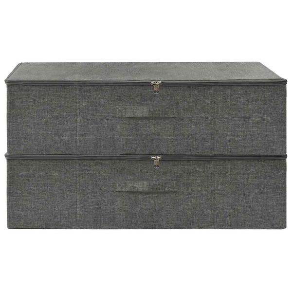 Aufbewahrungsboxen 2 Stk. Stoff 70x40x18 cm Anthrazit
