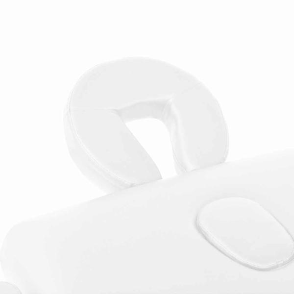Massageliege 2-Zonen Klappbar 10 cm Sitz Weiß