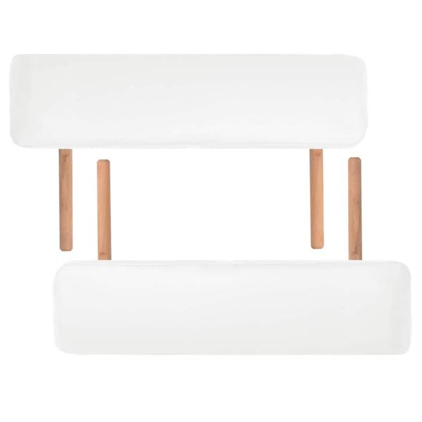 Massageliege 2-Zonen Klappbar 10 cm Sitz Weiß