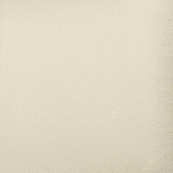 3-Sitzer-Sofa mit Hocker Creme 180 cm Kunstleder