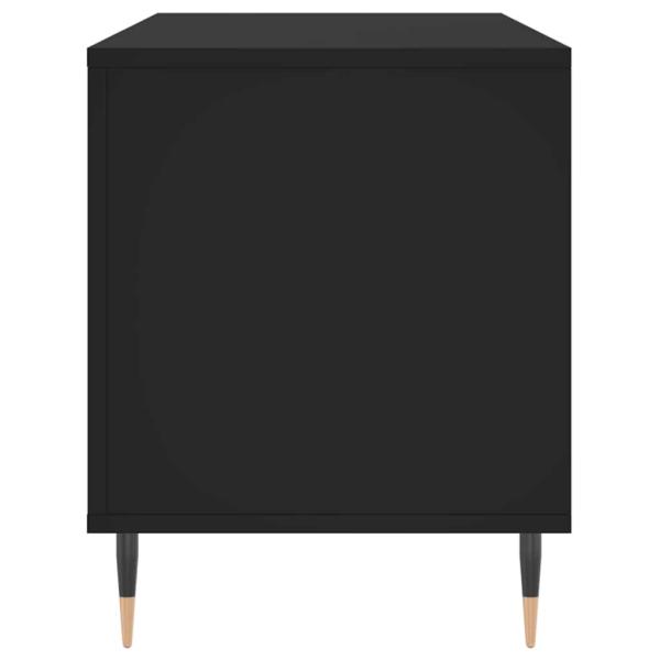 Plattenschrank Schwarz 100x38x48 cm Holzwerkstoff