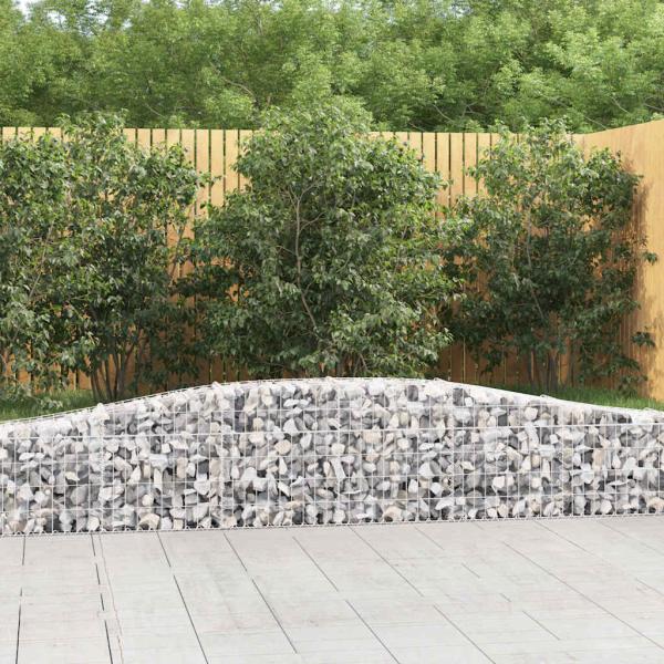 ARDEBO.de - Gabione mit Hochbogen 400x30x40/60 cm Verzinktes Eisen