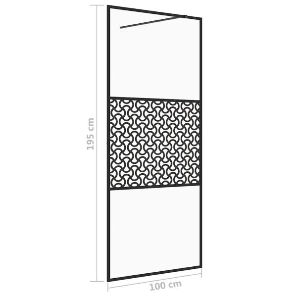 Duschwand f?r Begehbare Dusche mit Klarem ESG Glas 100x195 cm
