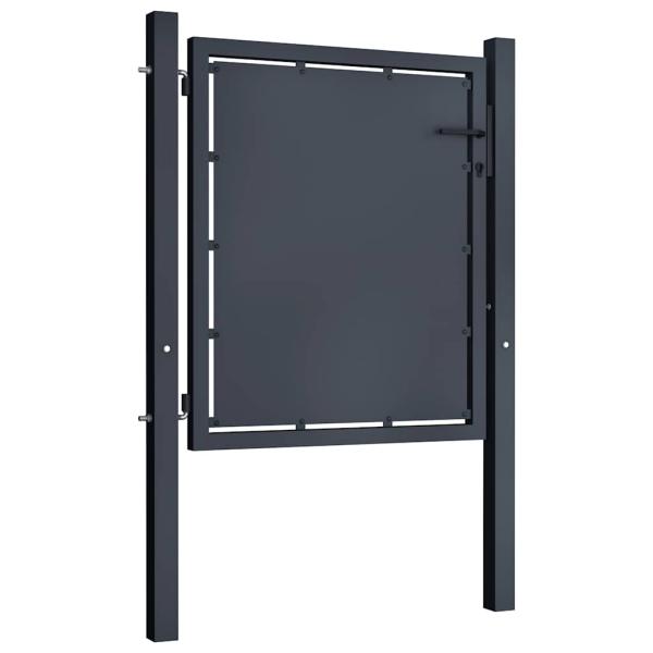 Gartentor aus Stahl 100 x 75 cm Anthrazit