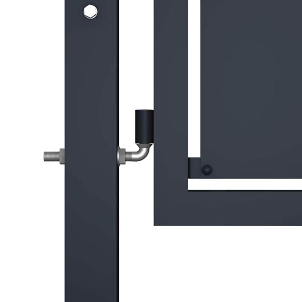 Gartentor aus Stahl 100 x 75 cm Anthrazit