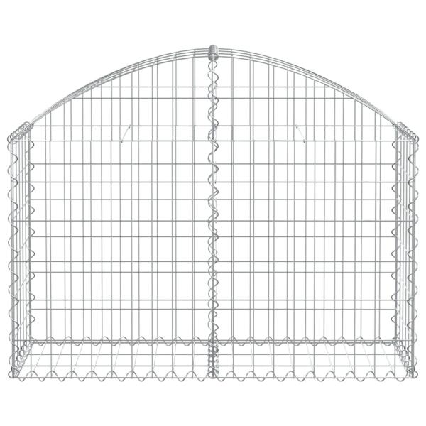 Gabione mit Hochbogen 100x30x60/80 cm Verzinktes Eisen