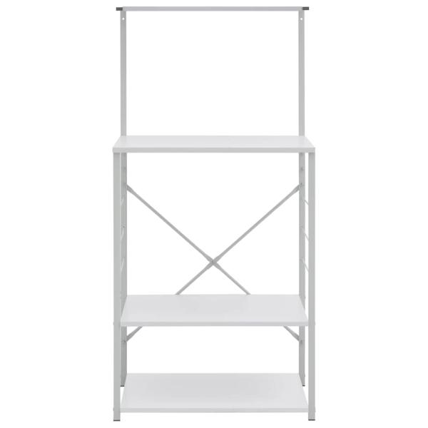 Mikrowellenregal Weiß 60x39,6x123 cm Holzwerkstoff