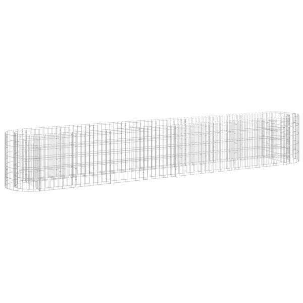 Gabionen-Hochbeet Verzinktes Eisen 330x50x50 cm