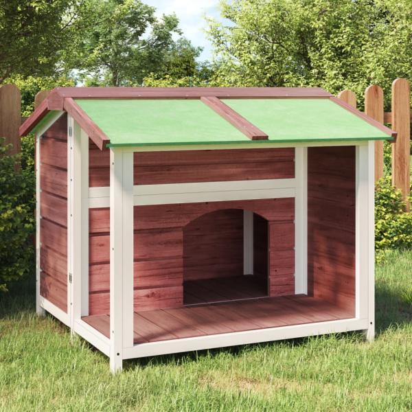 ARDEBO.de - Hundehütte Mokka 96x87x80,5 cm Massivholz Kiefer