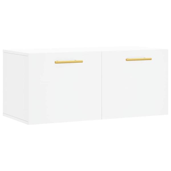 Wandschrank Weiß 80x36,5x35 cm Holzwerkstoff