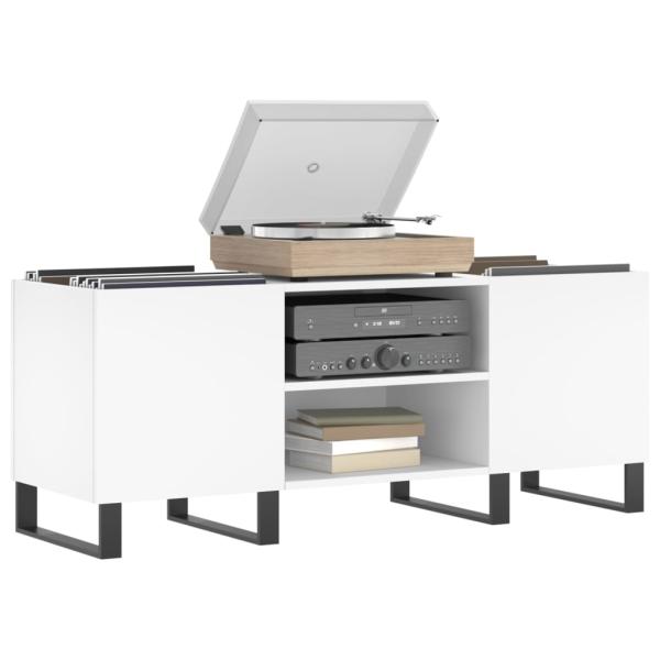 Plattenschrank Wei? 121x38x48 cm Holzwerkstoff