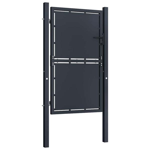 Gartentor aus Stahl 100 x 200 cm Anthrazit