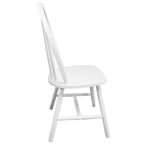 Esszimmerst?hle 2 Stk. Wei? Massivholz Gummibaum