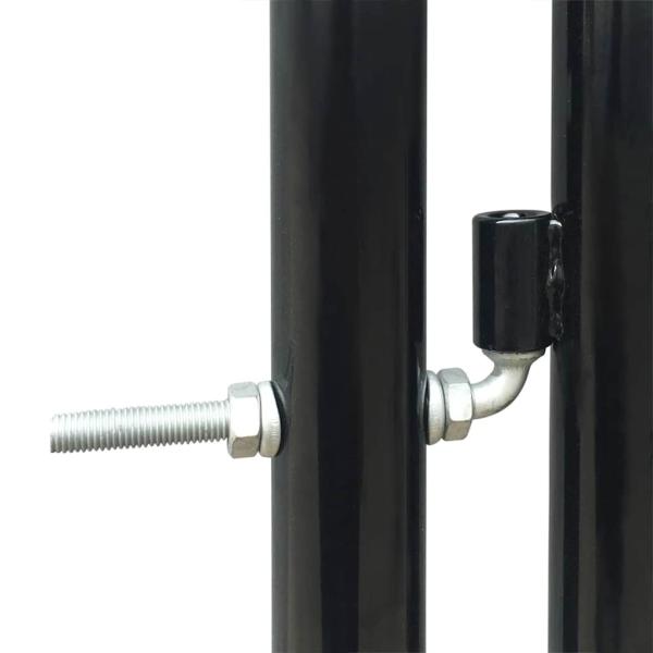 Schwarzes Einzeltor für Zäune 300 x 75 cm