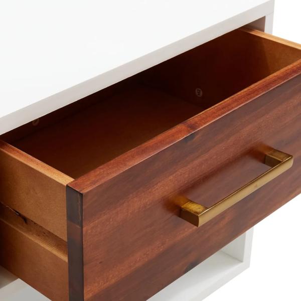 Nachttisch Akazienholz Massiv 40x30x57 cm