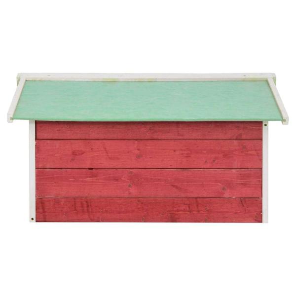 Roboter-Rasenmäher Garage 72x87x50 cm Rot Weiß Tannenholz