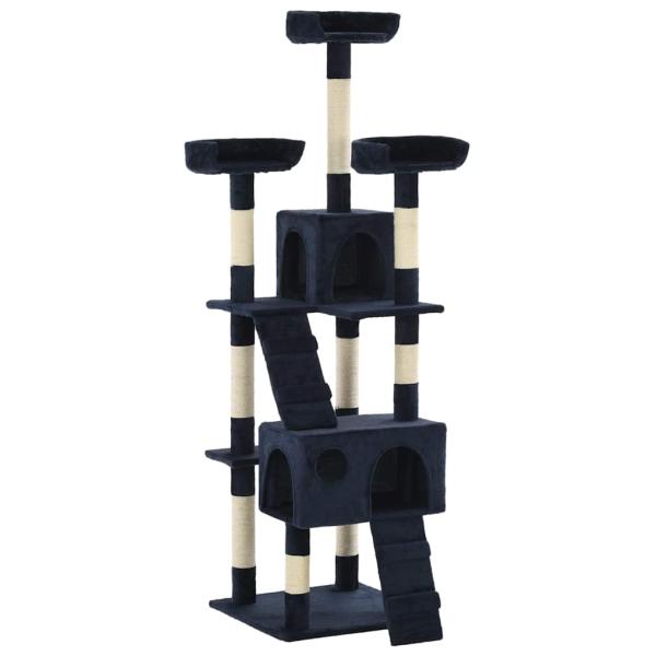 ARDEBO.de - Katzen-Kratzbaum mit Sisal-Säulen 170 cm Blau