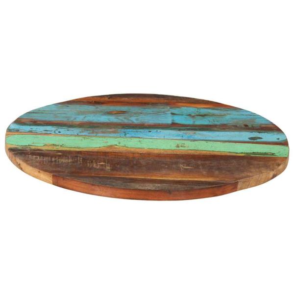 Tischplatte Rund 60 cm 25-27 mm Altholz Massiv