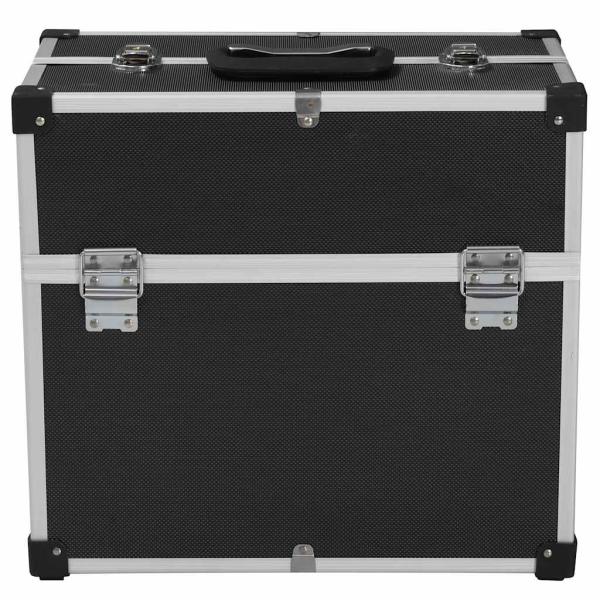 Werkzeugkoffer 38x22,5x34 cm Schwarz Aluminum