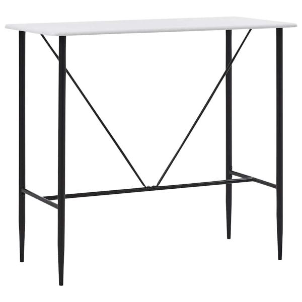 ARDEBO.de - Bartisch Weiß 120 x 60 x 110 cm MDF