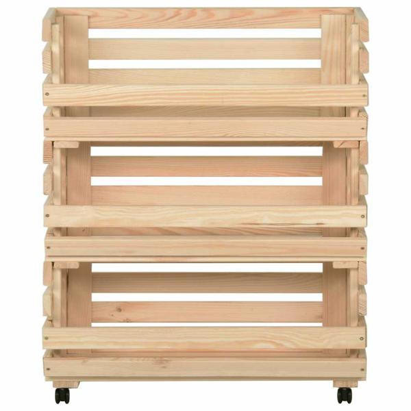 Gem?sewagen 77x30x80 cm Massivholz Kiefer