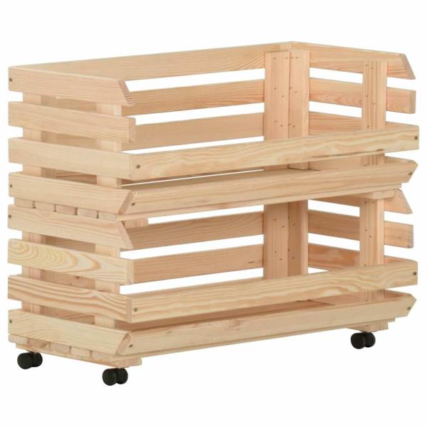 Gem?sewagen 77x30x80 cm Massivholz Kiefer