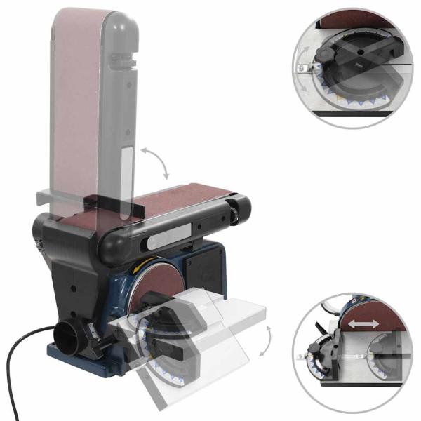 Elektrische Teller- und Bandschleifmaschine 370 W 150 mm