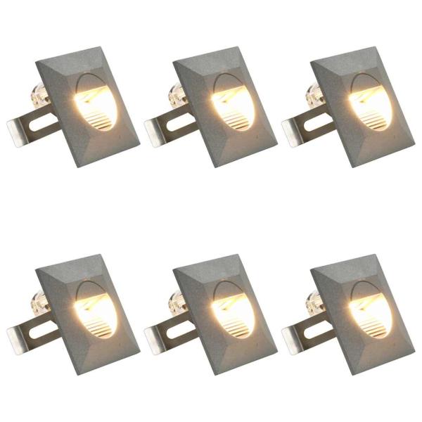 ARDEBO.de - Außenwandleuchten 6 Stk. LED 2 W Silbern Quadratisch