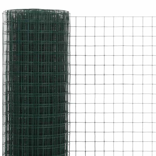 Drahtzaun Stahl mit PVC-Beschichtung 10x1,5 m Grün