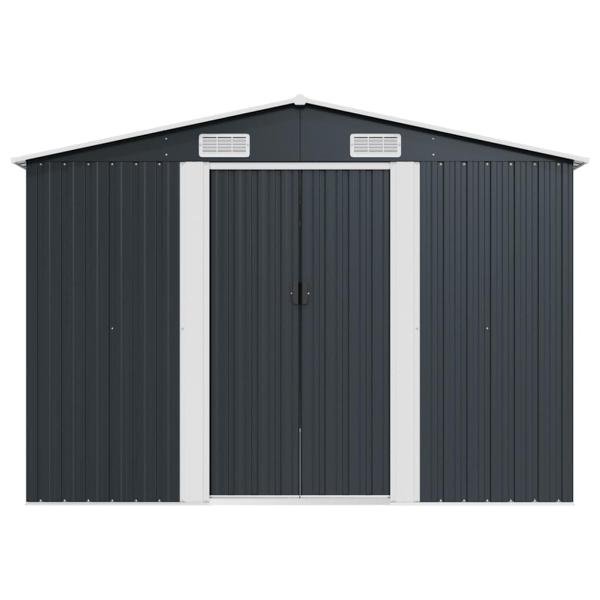Gerätehaus 257x392x181 cm Metall Anthrazit