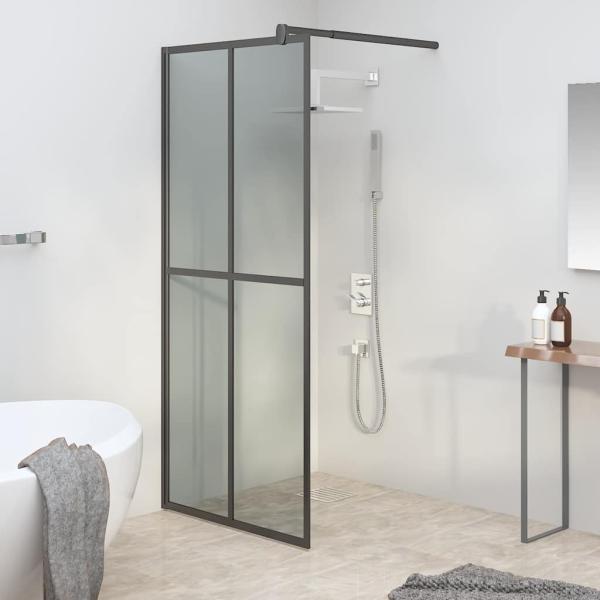 ARDEBO.de - Duschwand f?r Walk-in Dusche 90x195 cm Dunkles Sicherheitsglas