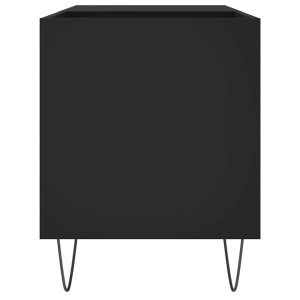 Plattenschrank Schwarz 85x38x48 cm Holzwerkstoff
