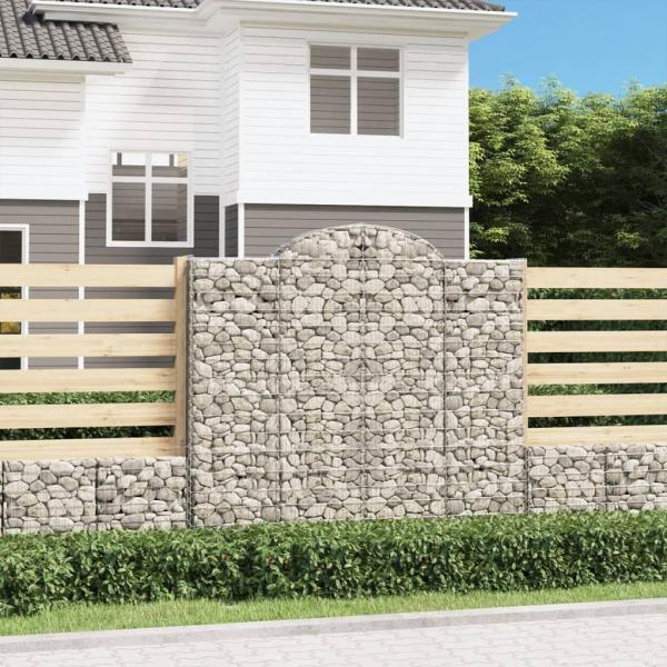 ARDEBO.de - Gabione mit Hochbogen 200x30x180/200 cm Verzinktes Eisen