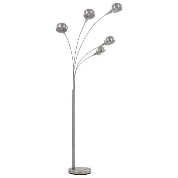 Stehlampe 200 cm 5 x E14 Silbern