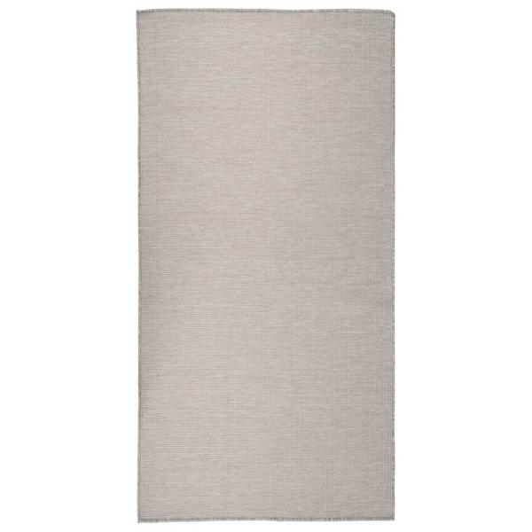 ARDEBO.de - Outdoor-Teppich Flachgewebe 100x200 cm Hellgrau