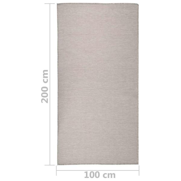 Outdoor-Teppich Flachgewebe 100x200 cm Hellgrau