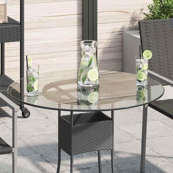 ARDEBO.de - Tischplatte aus gehärtetem Glas rund 700 mm