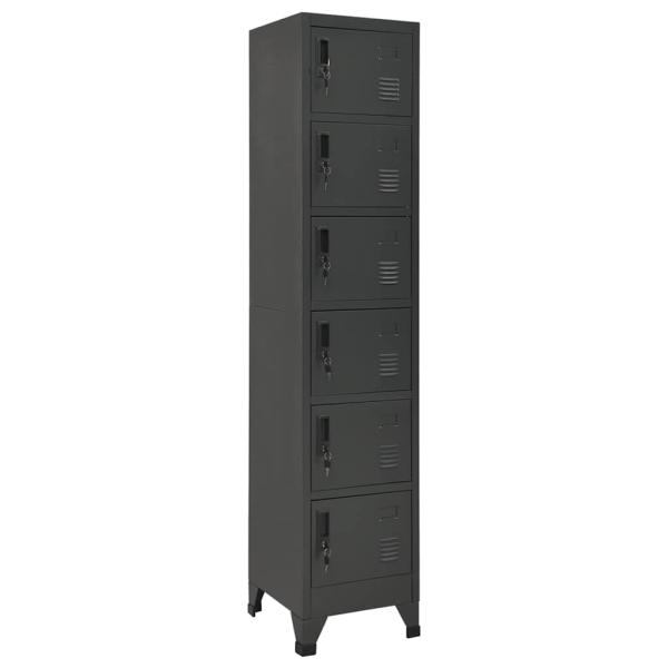 ARDEBO.de - Schlie?fachschrank Anthrazit 38x40x180 cm Stahl