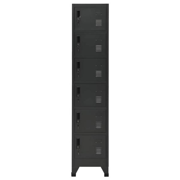 Schlie?fachschrank Anthrazit 38x40x180 cm Stahl