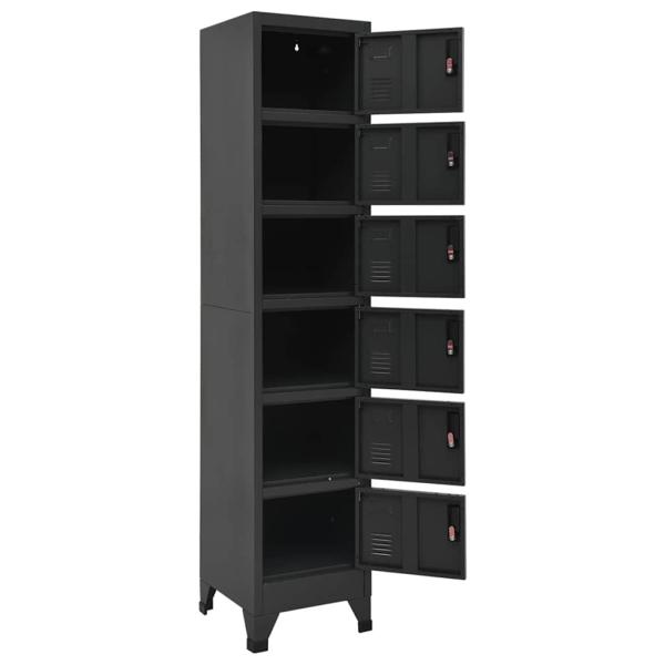 Schlie?fachschrank Anthrazit 38x40x180 cm Stahl