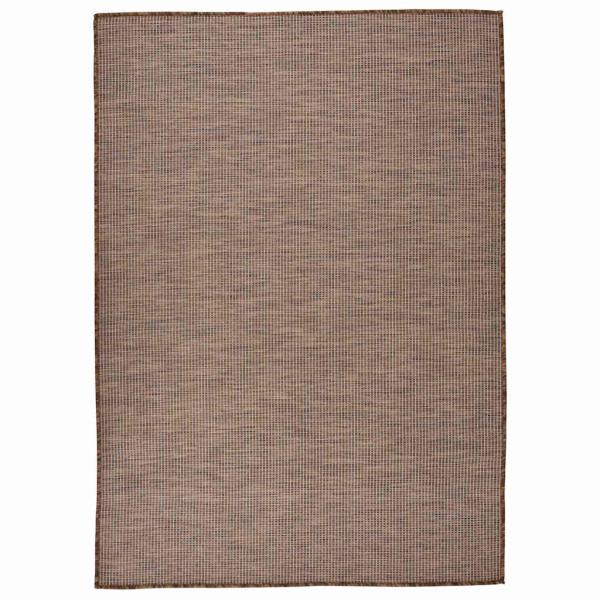 ARDEBO.de - Outdoor-Teppich Flachgewebe 140x200 cm Braun