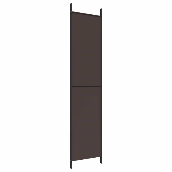 3-tlg. Paravent Braun 150x220 cm Stoff